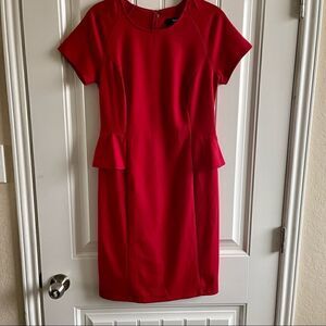 Mossimo Women's Red Vintage Refined Peplum Midi Dress; SZ S; NWOT